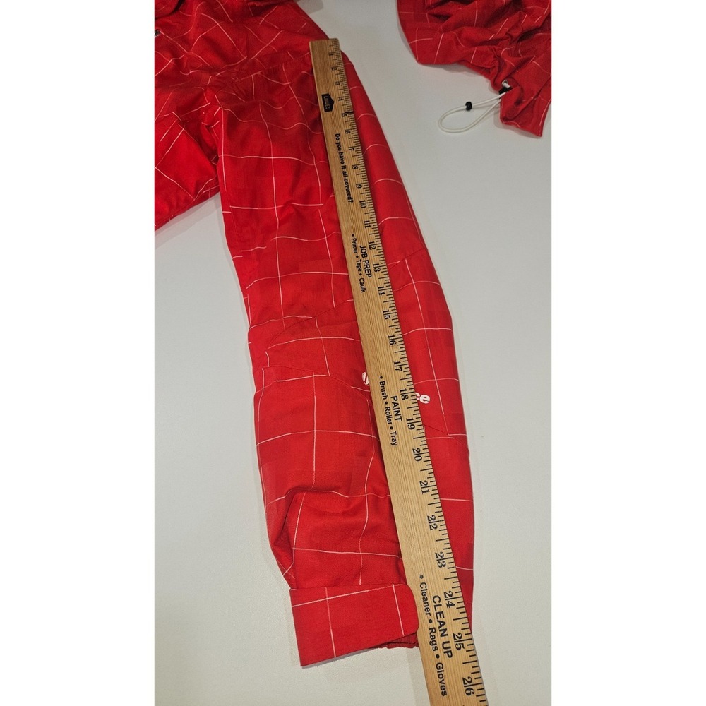 Sunice Waterproof Ski Jacket Red/White Grid - Size 14 - MINT Condition with Hood - Picture 6 of 12